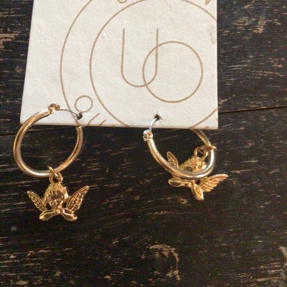 Urban Outfitters Jewelry - New! Cherub hoop earrings